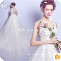 Спинки с красивой высокое качество дешевые кружева бальное платье свадебное платье длинный поезд хвост